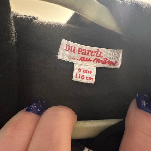 Du Pareil …. Au meme, Very cute zip up top. Unisex. Size 6 - Picture 3 of 3